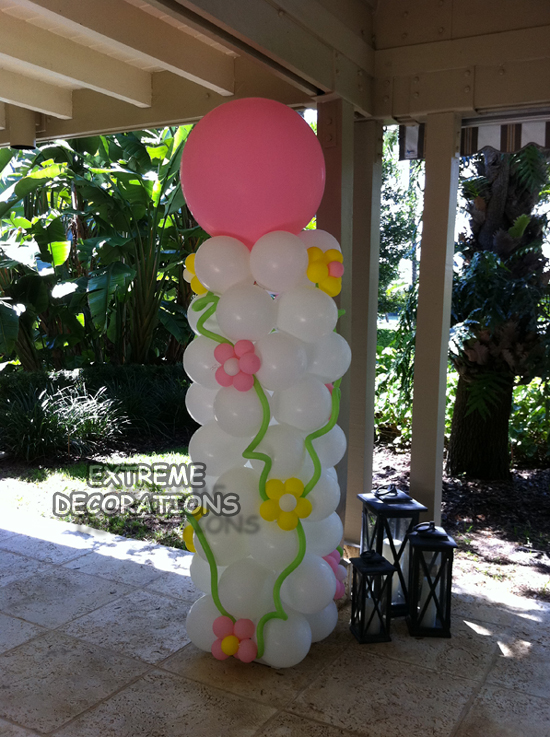 Baby Shower Its a Girl balloon column
