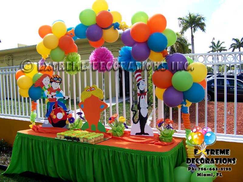 Lorax Kids Party Decoration l Balloon arch l Cake table decoration l Miami