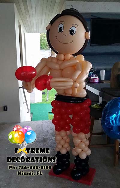 Boxer balloon sculpture